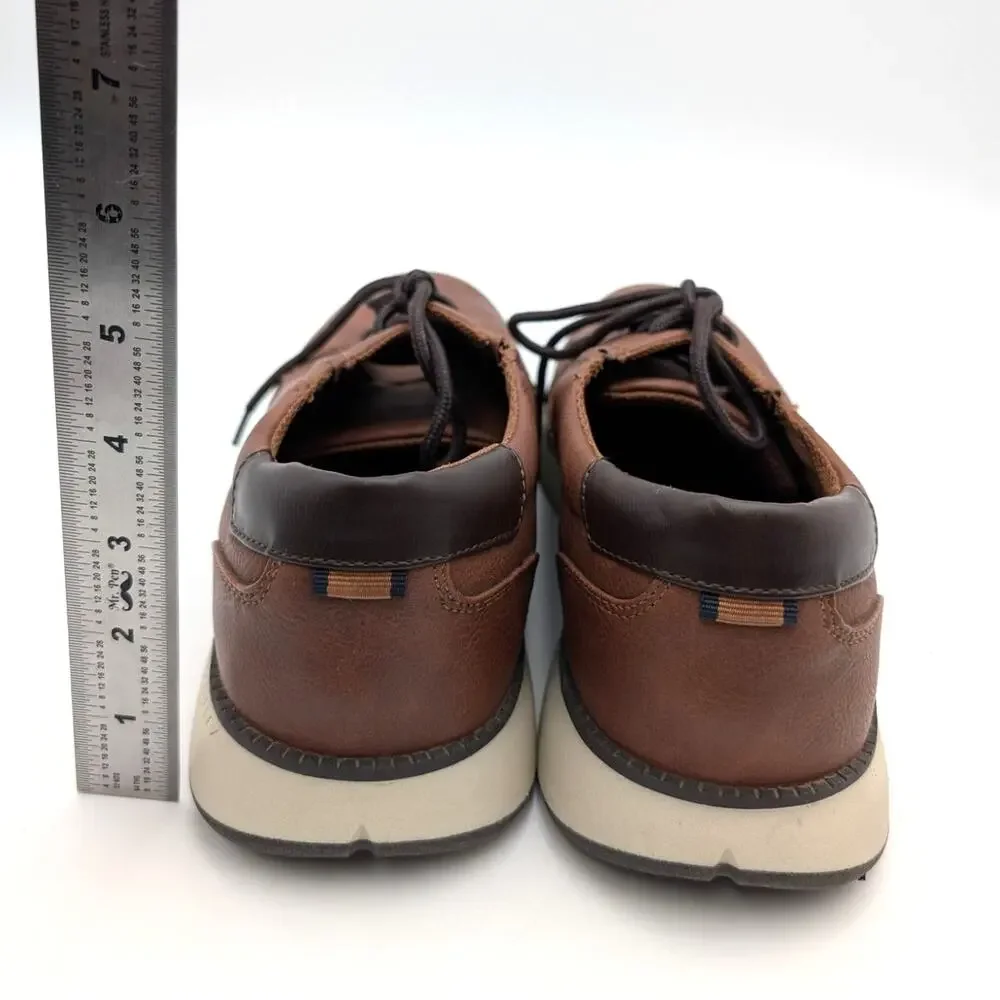 Dr. Scholl's Synergy Plain Toe Derby Shoes Men's Dark Tan Size US10M EU44